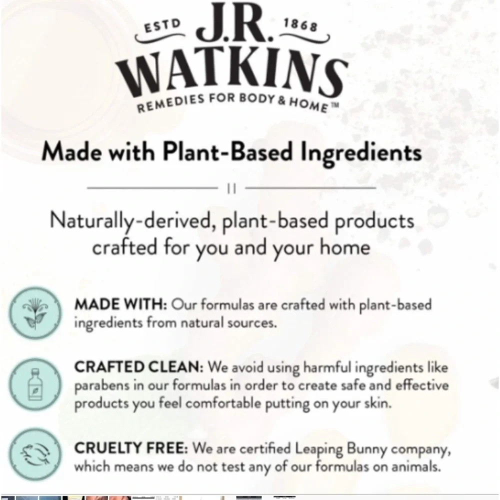 J.R. Watkins Natural Moisturizing Hand Cream, Hydrating Hand Moisturizer
